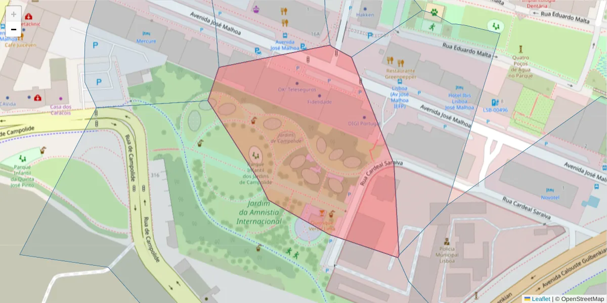 Mapa detalhado do código postal 1070-157 com limites, códigos postais vizinhos e agências dos correios