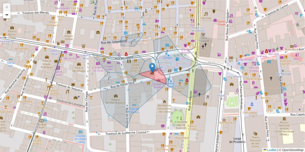 Mapa detalhado do código postal 1200-994 com limites, códigos postais vizinhos e agências dos correios