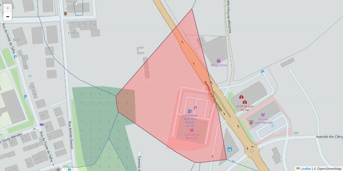Mapa detalhado do código postal 1580-329 com limites, códigos postais vizinhos e agências dos correios