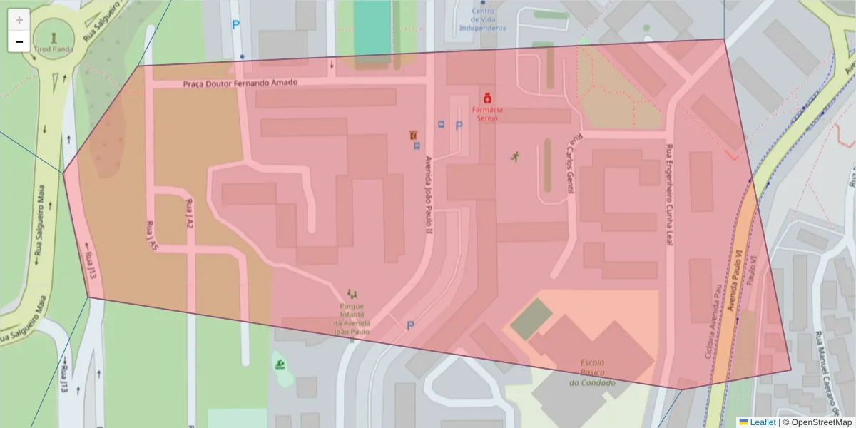 Mapa detalhado do código postal 1950-157 com limites, códigos postais vizinhos e agências dos correios