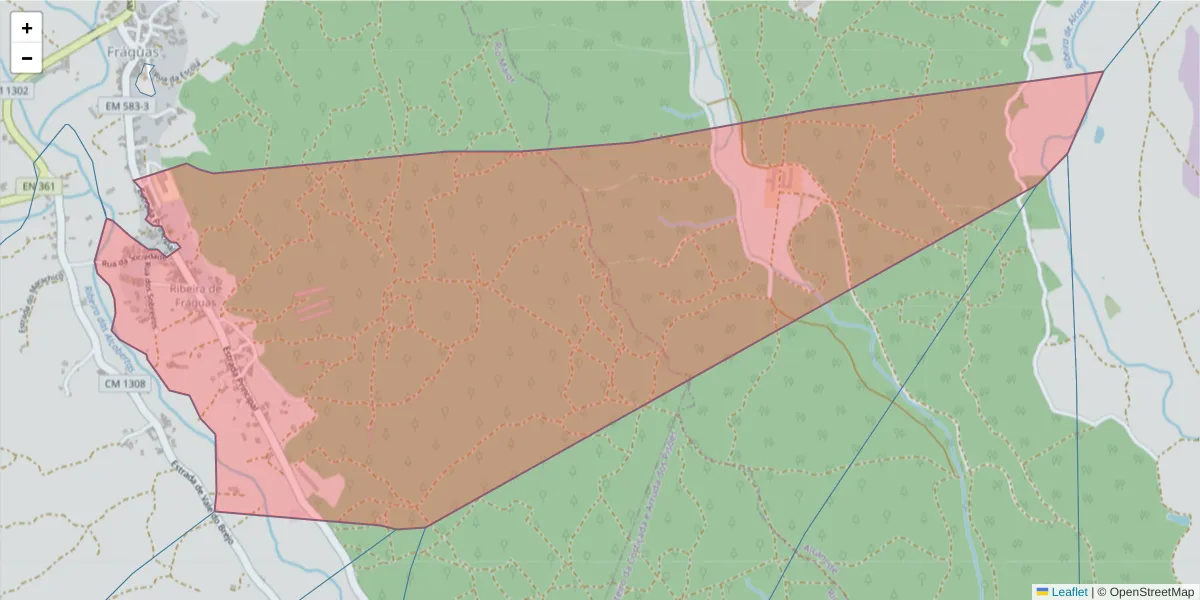 Mapa detalhado do código postal 2040-155 com limites, códigos postais vizinhos e agências dos correios