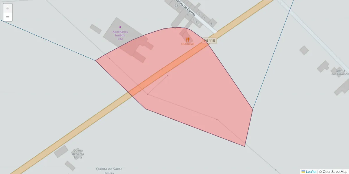 Mapa detalhado do código postal 2080-403 com limites, códigos postais vizinhos e agências dos correios