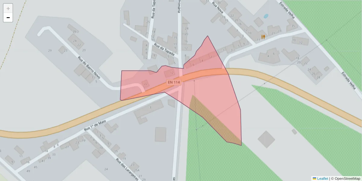 Mapa detalhado do código postal 2080-645 com limites, códigos postais vizinhos e agências dos correios