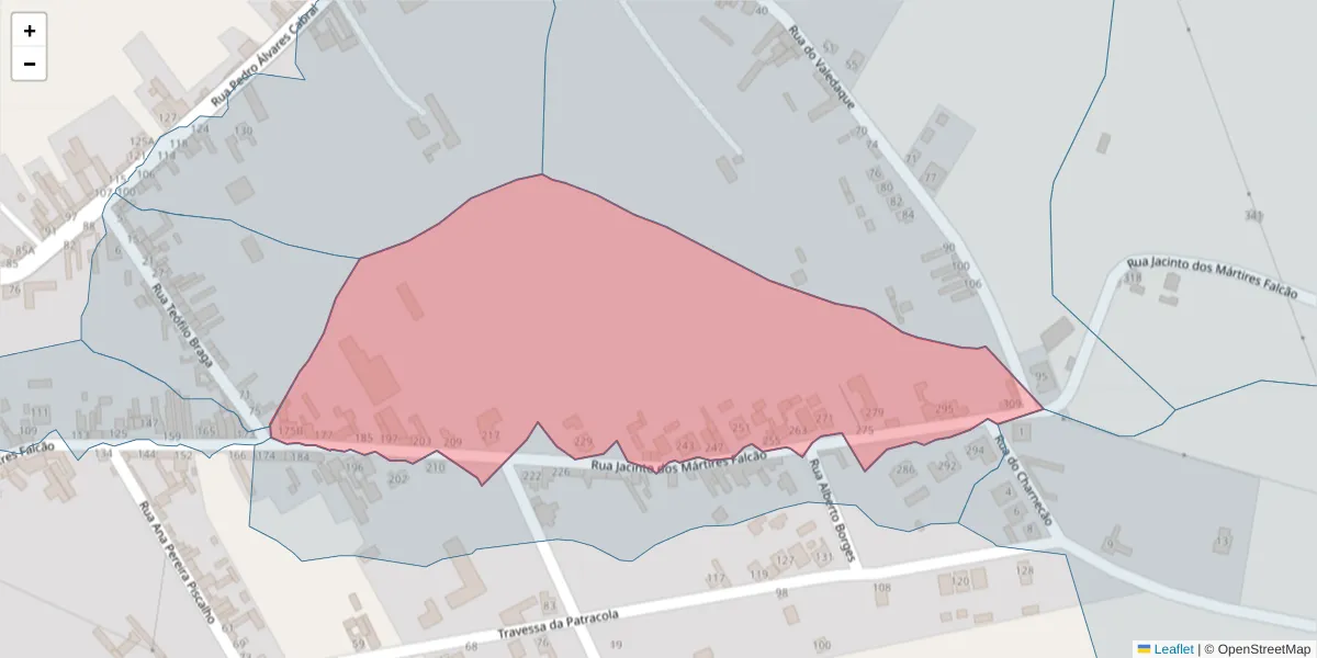 Mapa detalhado do código postal 2090-089 com limites, códigos postais vizinhos e agências dos correios