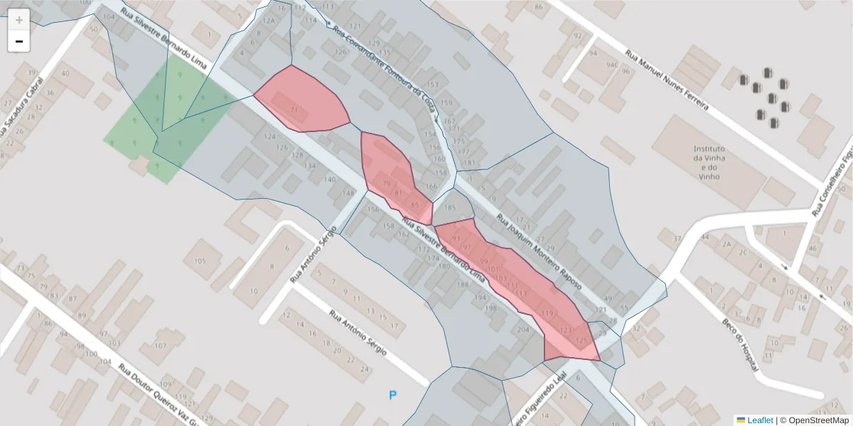 Mapa detalhado do código postal 2090-145 com limites, códigos postais vizinhos e agências dos correios