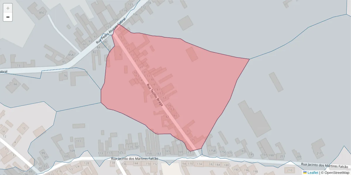 Mapa detalhado do código postal 2090-148 com limites, códigos postais vizinhos e agências dos correios