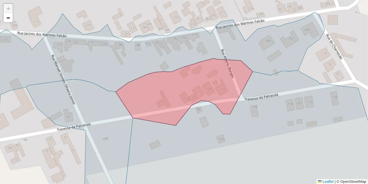 Mapa detalhado do código postal 2090-153 com limites, códigos postais vizinhos e agências dos correios