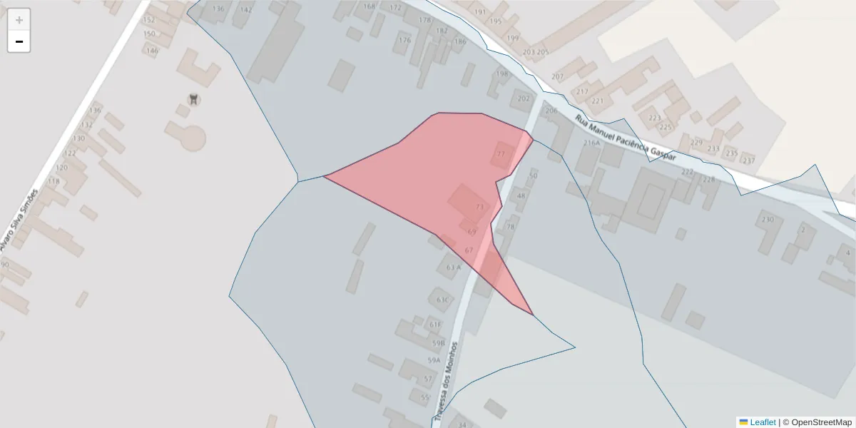 Mapa detalhado do código postal 2090-159 com limites, códigos postais vizinhos e agências dos correios