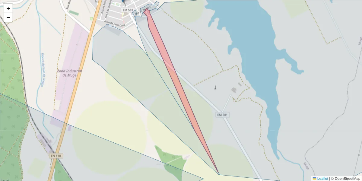 Mapa detalhado do código postal 2125-324 com limites, códigos postais vizinhos e agências dos correios