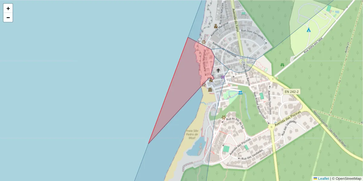 Mapa detalhado do código postal 2430-492 com limites, códigos postais vizinhos e agências dos correios