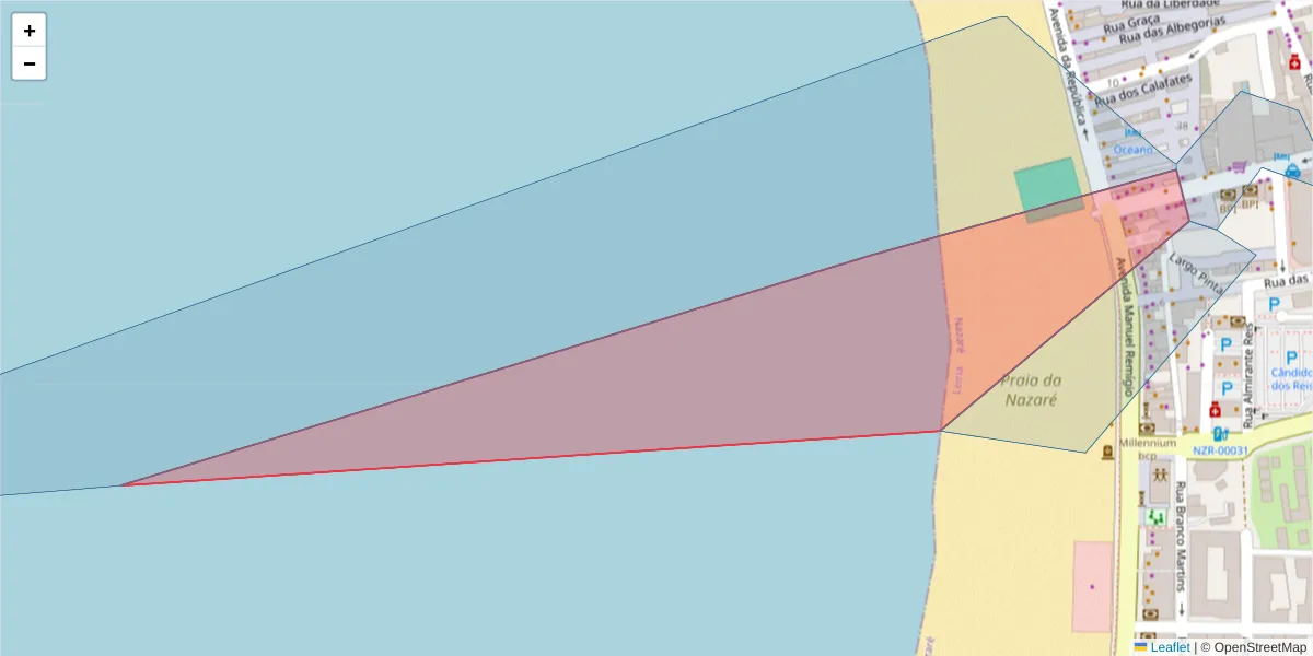 Mapa detalhado do código postal 2450-101 com limites, códigos postais vizinhos e agências dos correios