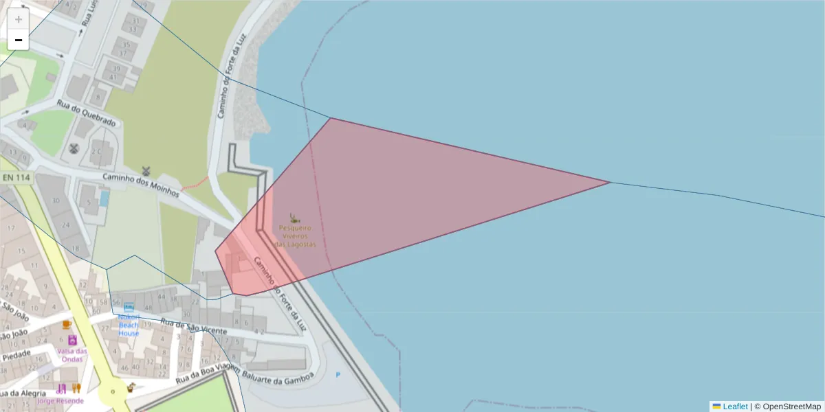 Mapa detalhado do código postal 2520-327 com limites, códigos postais vizinhos e agências dos correios
