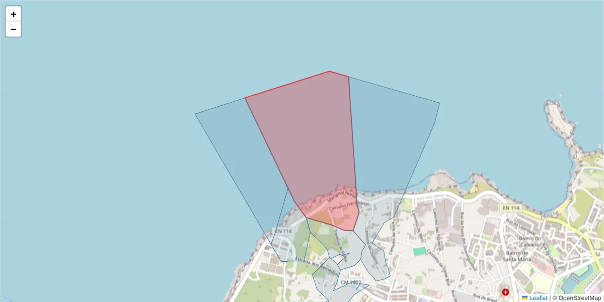 Mapa detalhado do código postal 2520-499 com limites, códigos postais vizinhos e agências dos correios