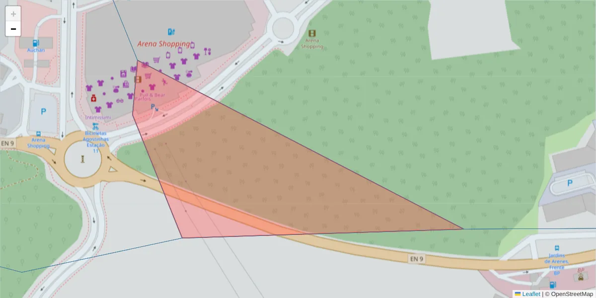 Mapa detalhado do código postal 2560-615 com limites, códigos postais vizinhos e agências dos correios