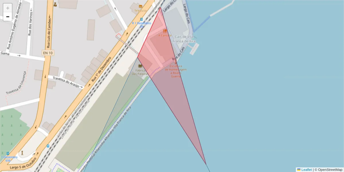 Mapa detalhado do código postal 2600-120 com limites, códigos postais vizinhos e agências dos correios