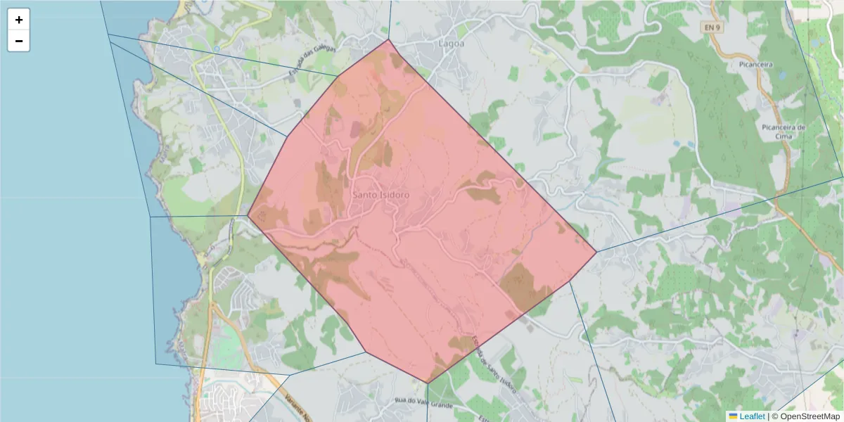 Mapa detalhado do código postal 2640-092 com limites, códigos postais vizinhos e agências dos correios