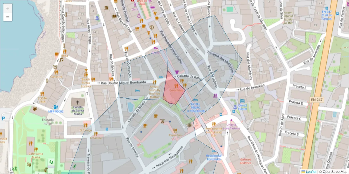 Mapa detalhado do código postal 2655-329 com limites, códigos postais vizinhos e agências dos correios