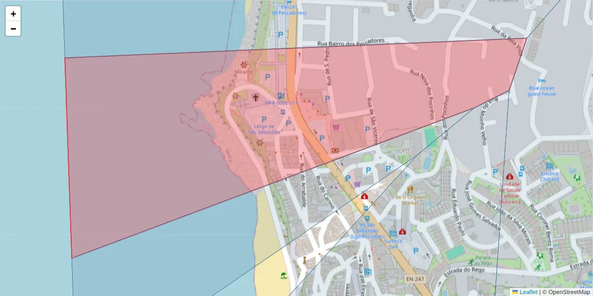 Mapa detalhado do código postal 2655-376 com limites, códigos postais vizinhos e agências dos correios