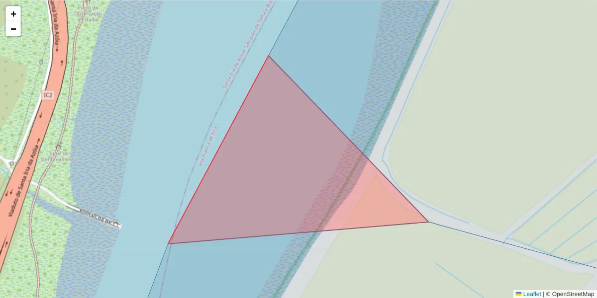 Mapa detalhado do código postal 2690-355 com limites, códigos postais vizinhos e agências dos correios