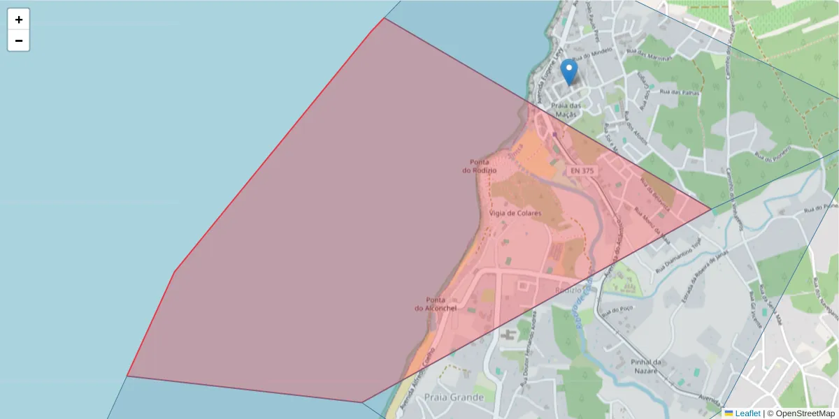 Mapa detalhado do código postal 2705-310 com limites, códigos postais vizinhos e agências dos correios