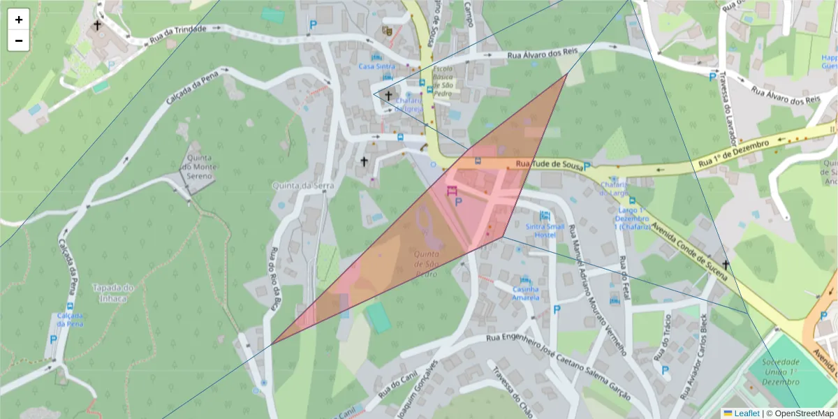 Mapa detalhado do código postal 2710-483 com limites, códigos postais vizinhos e agências dos correios