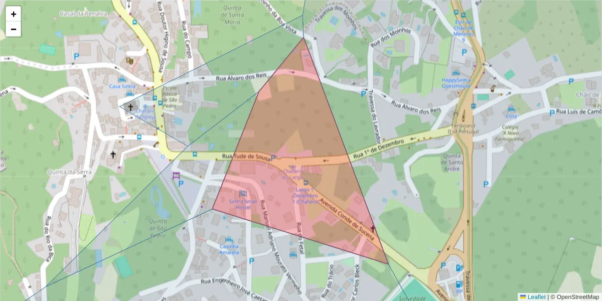 Mapa detalhado do código postal 2710-490 com limites, códigos postais vizinhos e agências dos correios