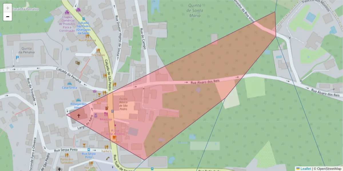 Mapa detalhado do código postal 2710-510 com limites, códigos postais vizinhos e agências dos correios