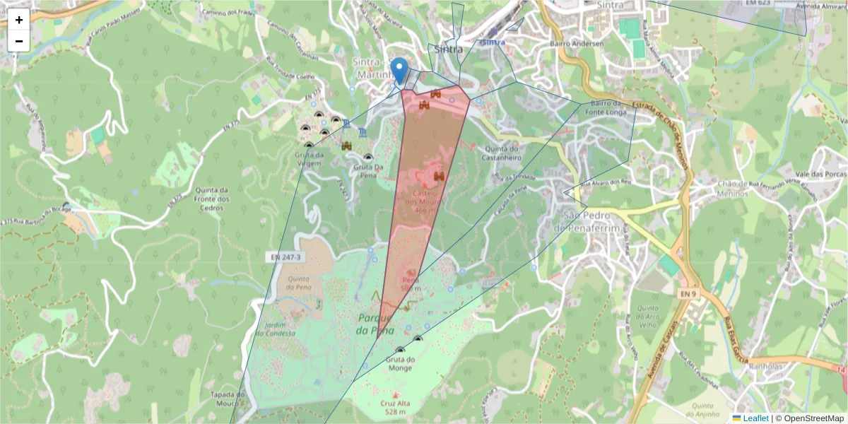 Mapa detalhado do código postal 2710-555 com limites, códigos postais vizinhos e agências dos correios