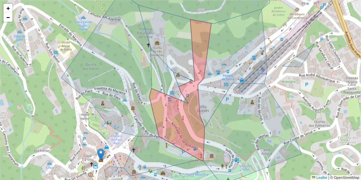 Mapa detalhado do código postal 2710-631 com limites, códigos postais vizinhos e agências dos correios