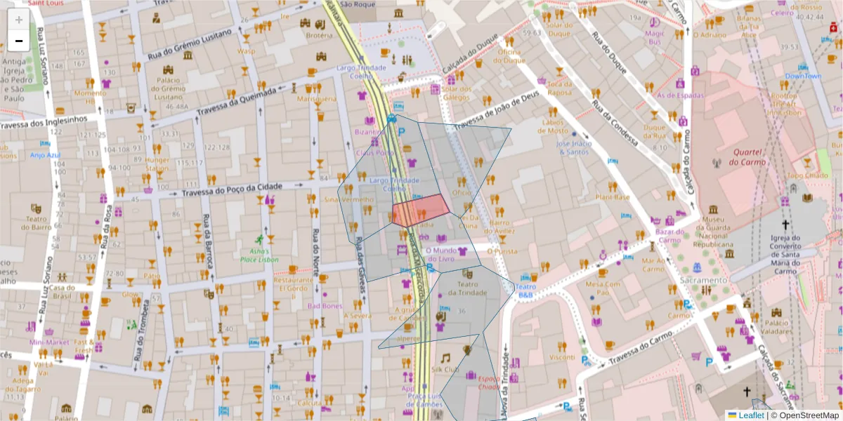 Mapa detalhado do código postal 273 com limites, códigos postais vizinhos e agências dos correios