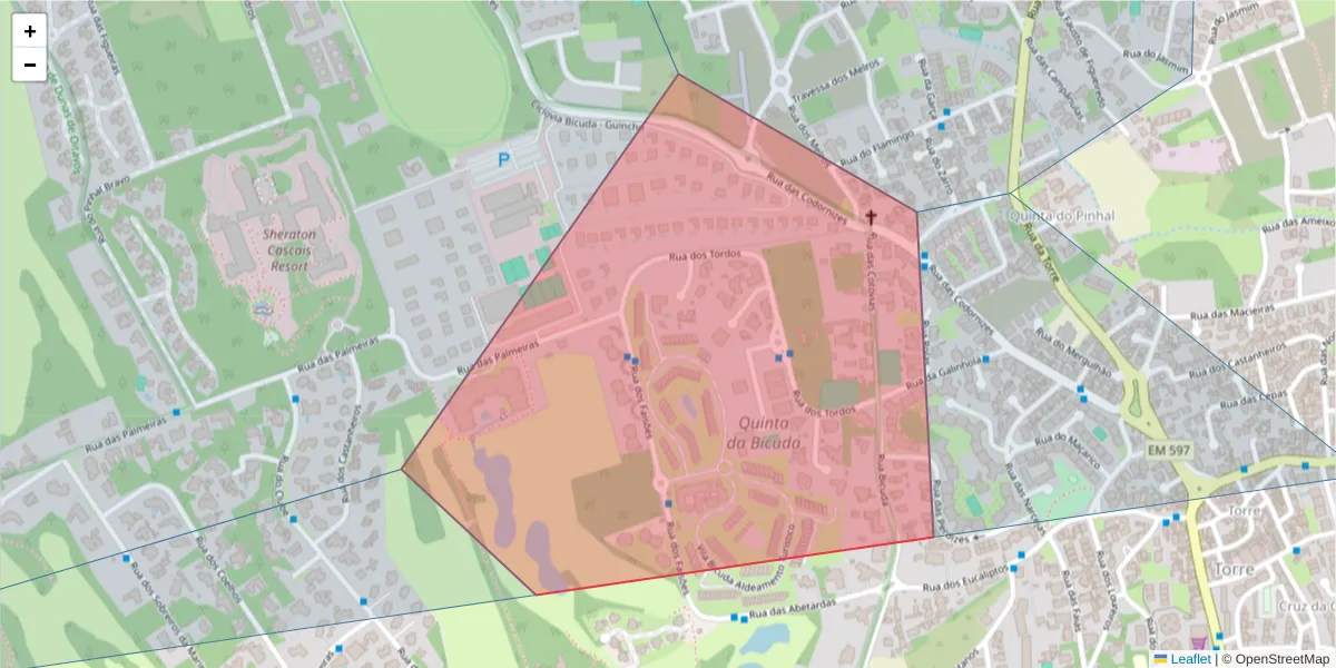 Mapa detalhado do código postal 2750-689 com limites, códigos postais vizinhos e agências dos correios
