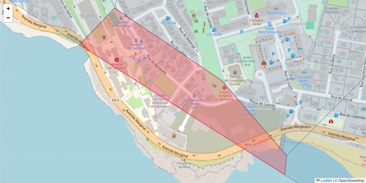 Mapa detalhado do código postal 2775-028 com limites, códigos postais vizinhos e agências dos correios