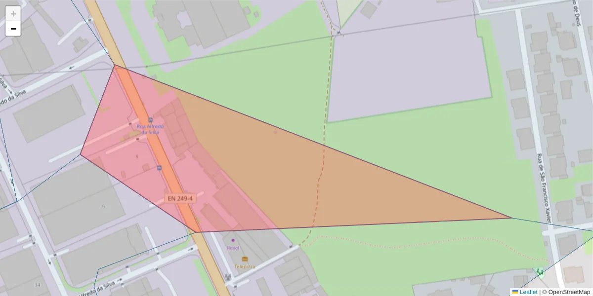 Mapa detalhado do código postal 2785-033 com limites, códigos postais vizinhos e agências dos correios
