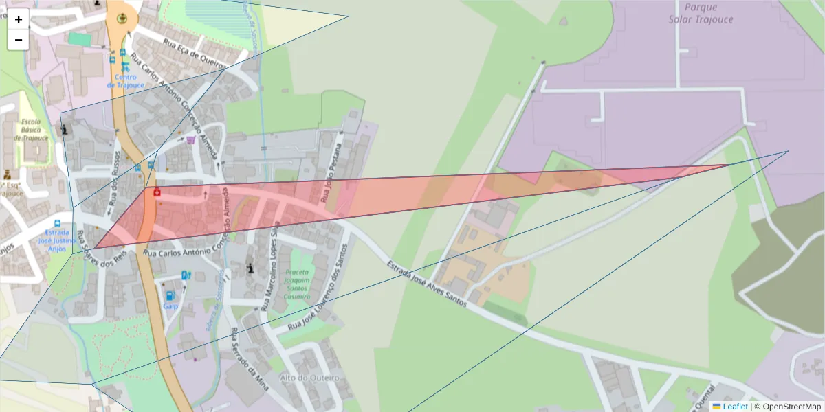 Mapa detalhado do código postal 2785-591 com limites, códigos postais vizinhos e agências dos correios