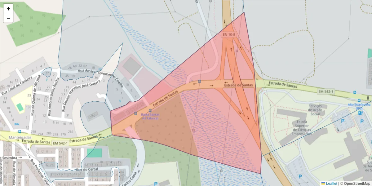 Mapa detalhado do código postal 2910-006 com limites, códigos postais vizinhos e agências dos correios