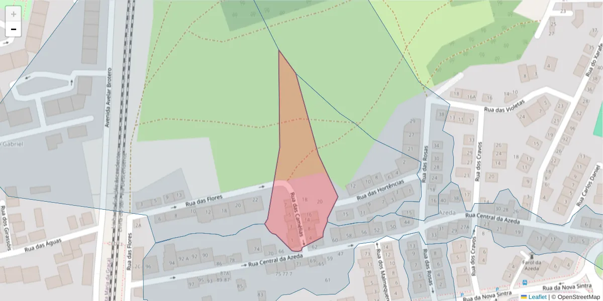 Mapa detalhado do código postal 2910-027 com limites, códigos postais vizinhos e agências dos correios