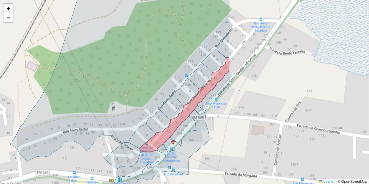 Mapa detalhado do código postal 2910-144 com limites, códigos postais vizinhos e agências dos correios