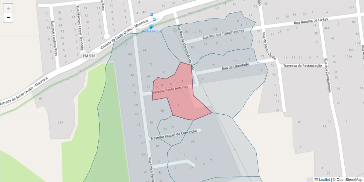 Mapa detalhado do código postal 2910-364 com limites, códigos postais vizinhos e agências dos correios