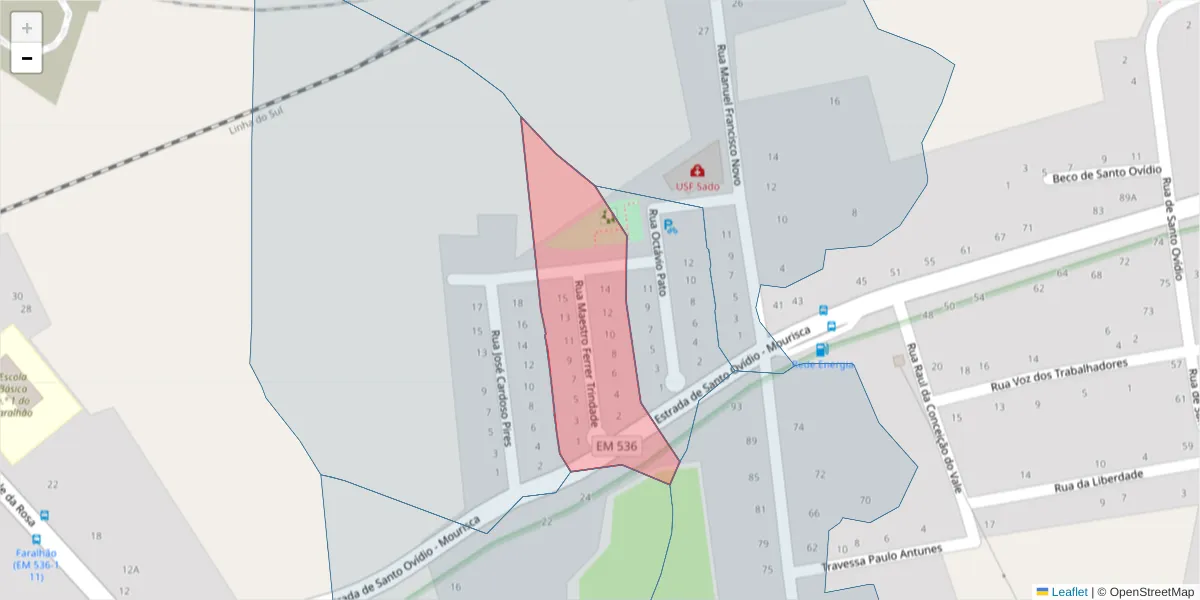 Mapa detalhado do código postal 2910-775 com limites, códigos postais vizinhos e agências dos correios