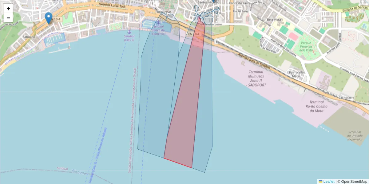 Mapa detalhado do código postal 2910-838 com limites, códigos postais vizinhos e agências dos correios