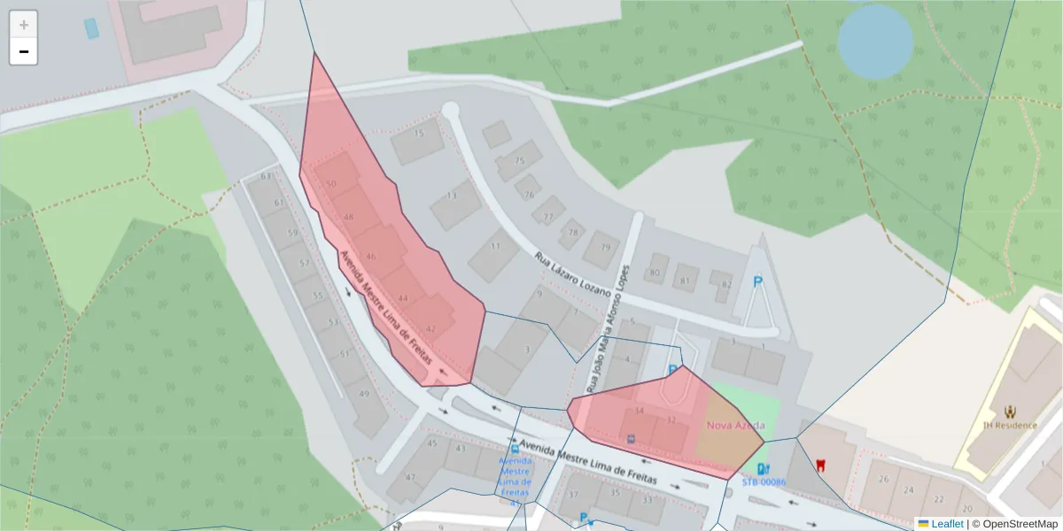 Mapa detalhado do código postal 2910-867 com limites, códigos postais vizinhos e agências dos correios