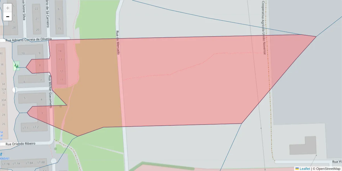 Mapa detalhado do código postal 2955-001 com limites, códigos postais vizinhos e agências dos correios