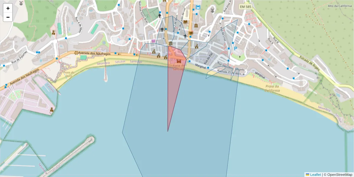 Mapa detalhado do código postal 2970-655 com limites, códigos postais vizinhos e agências dos correios