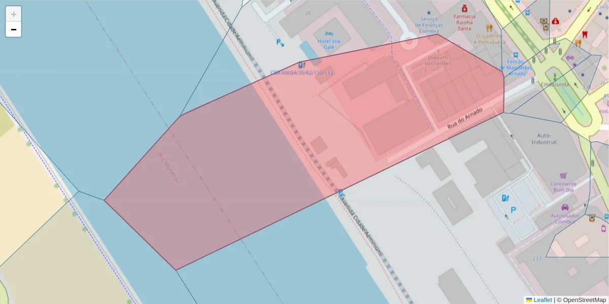 Mapa detalhado do código postal 3000-060 com limites, códigos postais vizinhos e agências dos correios