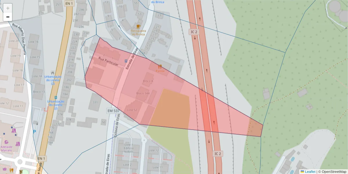 Mapa detalhado do código postal 3025-100 com limites, códigos postais vizinhos e agências dos correios