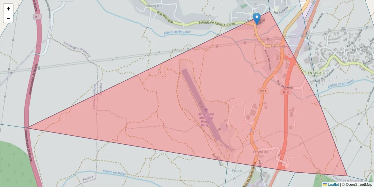 Mapa detalhado do código postal 3040-561 com limites, códigos postais vizinhos e agências dos correios