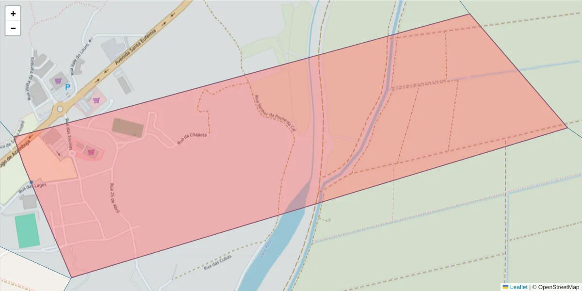 Mapa detalhado do código postal 3140-097 com limites, códigos postais vizinhos e agências dos correios