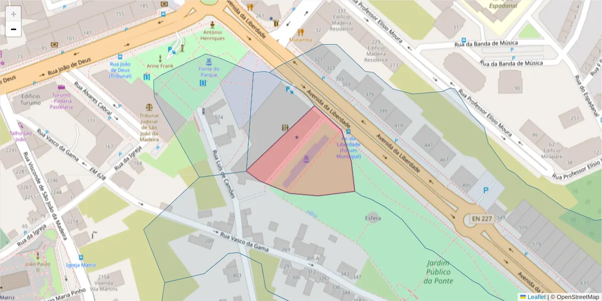 Mapa detalhado do código postal 3700-163 com limites, códigos postais vizinhos e agências dos correios