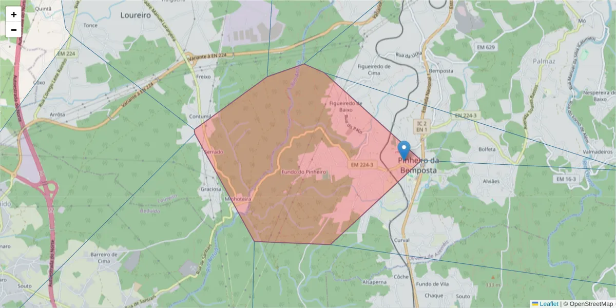 Mapa detalhado do código postal 3720-469 com limites, códigos postais vizinhos e agências dos correios