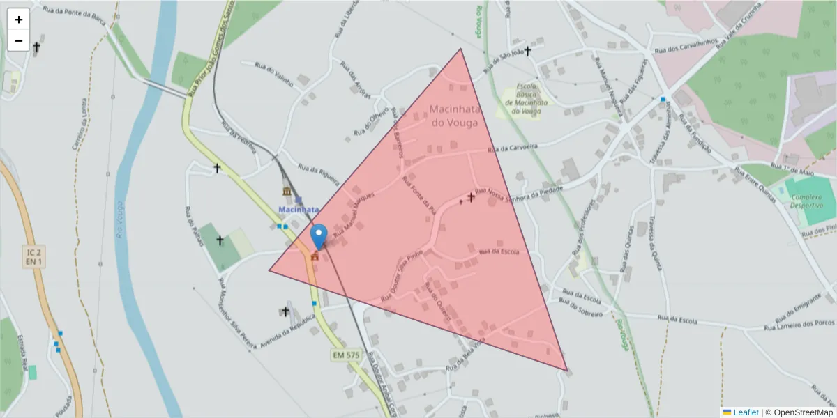Mapa detalhado do código postal 3750-993 com limites, códigos postais vizinhos e agências dos correios